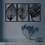 Wallity Saye Escultura de Pared de Metal Negra